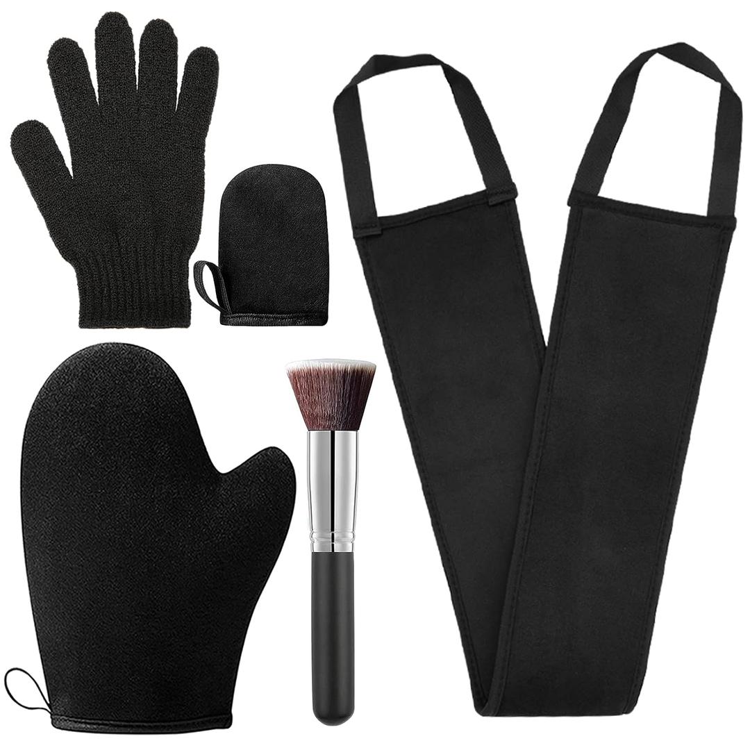 Self Tanning Mitt Applicator Kit, Tanning Mitts Self Tanner Mitt Applicator Kit, Tanning Mitt and Back Applicator and Brush Self Tan Mitt Applicator Tan Mit Tanning Glove Sunless Tanner Mitt Tan Glove