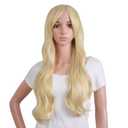 MapofBeauty 70 cm/ 28 Inch Long Curly Natural Fashion Beautiful Wig (Blonde)  