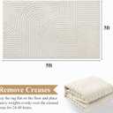 Pauwer 3x5 Washable Area Rugs for Living Room Modern Beige Solid Color Soft Fluffy Rugs for Bedroom Non Slip Boho Accent Indoor Mat Floor Carpet Cover for Kids Room Dining Room Kitchen Office, Beige