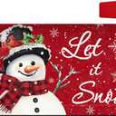 Christmas Snowman Mailbox Cover 25.5x21 Inch, Let It Snow Post Letter Box Covers, Holiday Xmas Magnetic Waterproof Mail Wraps for Outdoor Yard Garden Oversized Mailbox Decor