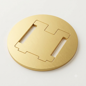 Recessed Flat Hidden Socket Kit with 2 * 20A Receptacle8A 1 USB-A Ports &2 USB-C Port+3-Port RJ45 Datacom Receptacle. Internal Height AdjustableCorrosive Resistant Hardware,Brass
