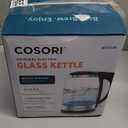 Cosori Electric Kettle, No Plastic Contact With Water, Wide Mouth For Easy Cleaning, Auto Shut Off, 1.7L Tea Kettle & Hot Water Boiler, Water Heater & Teapot, Borosilicate Glass, Black, 1500W (1.8 Quarts)