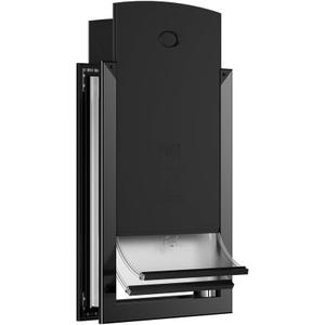 [MAVRICPOWER] Aluminum Large Dog Door for Exterior Door, Doggie Door with 2 Sliding Lock Panels for Extreme Weather, Pet Door for Dogs Up to 80 lbs (Black)