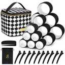 Hair Roller Set 18 pcs,Hair rollers with hair clips and comb,Salon hairdressing curlers,DIY Hair Styles, Sungenol 3 Sizes Hair Rollers in 1 set