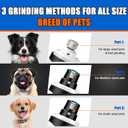 VIWIK Dog Nail Trimmers with Light, Cat Dog Nail Clippers, Dog Nail Grinder Quiet for Large Medium Small Dogs Paw & Cats Claw, Electric 2-Speed Pet Toenail Grooming Supplies, Gifts for Dog Lovers. (White+Blue)