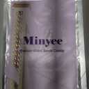 Minyee Leather Band Compatible with Fitbit Versa 2/Fitbit Versa/Versa Lite Bands Women, Dressy Premium Leather Designer Strap with Stainless Steel Metal Chain for Versa 2 Smartwatch Accessories (Starlight/Rose Gold)