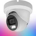8MP 4K PoE IP Security Dome Camera Outdoor, Full Color Turret IP Camera with Smart Dual Light, Two Way Talk, SD Card Slot, 98ft Night Vision, 110Wide Angle, Human/Vehicle Detection