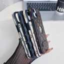 Compatible with iPhone 14 Case Designer for Women Girls Luxury Leather Case Logo View with Metal Stand Shockproof Protective Phone Cover for iPhone 14-6.1(Brown)
