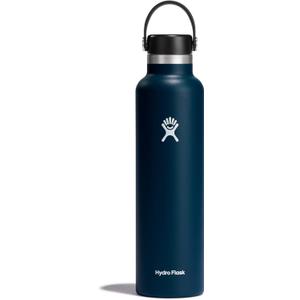 Hydro Flask Water Bottle - Insulated Stainless Steel - Non Spill, Leakproof in 24 Oz Indigo Blue