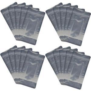 XunLiu Stand-Up Al-Foil PE Bag Zip Lock Bags Reusable Airtight Storage Bags (50, 12cmX20cm+4cm/0.14mm)