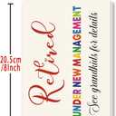 3 x Asmallgf Funny Retirement Card Gifts for Grandma Grandpa, Happy Retirement Leaving Decorations Gifts form Grandson Granddaughter