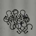 Titanker Shower Curtain Hooks Black, Minimalist Simple Double Glide Shower Curtain Rings, Rust Proof Metal Shower Hooks Rings for Bathroom Shower Rods Curtains, Set of 12 Hooks