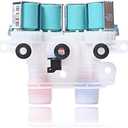 Washer Water Inlet Valve Replace For Whirlpool Cabrio WTW8500DR2 WTW8500DC2 WTW7500GC0 WTW7500GW0 WTW8500DC0 WTW5105HW0 WTW5105HW1 WTW7500GC2 WTW7500GW2 WTW8500DC5 WTW7500GW WTW8500DW WTW8500DW1