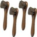 Horsehair Brush Applicator 4-Pack Horse Hair Polish Daubers for Leather, Boots, Shoes, Saddle Soap, Creams & Conditioners  Gentle Shine Brush Set for Leather Care