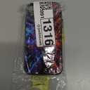 Akatxezy Anime Phone Case for iPhone 13, Manga Design Tempered Glass Back with Soft Silicone Bumper, Shockproof Glossy Cover Shell