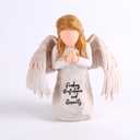 Angel Holding Dog Figurine - Hand Painted Memorial Statue, Pet Loss Sympathy Gifts for Women, Friendship Remembrance Dog Mom Gift (Prayer Angel)