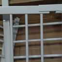Dog Gate Indoor,18"-45" Adjustable Extra Wide Metal Short Dog Gate to Step Over, 18" Tall Small Pet Gate with 3 Extension Kits, Pressure Mounted for Doorways & Stairs