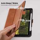 Case for iPad Air 11 Inch M4/M3/M2 (2026/2025/2024),iPad Air 5th/4th Generation 10.9'' Folio Cover with Pencil Holder Pocket,Magnetic Closure,Multi Angles Stand,Auto Sleep/Wake,Brown