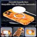 for iPhone 17 Pro Max Case,[Compatible with MagSafe][Magnetic Invisible Ring Stand],Shockproof Protective Slim Women Girl Case for Apple iPhone 17 Pro Max 6.9 inch,Gloden Orange