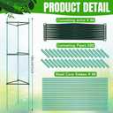 Sunnyray 10 Pcs 51 Inch Tomato Cage up to Plant Cage Deformable Trellis Assembled Tomato Garden Cages Plant Stakes Support for Vertical Climbing Potted Plants Climbing Vegetables
