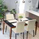 Chair Covers, Stretch Dining room chair covers set of 4, Removable Washable Chair Covers for Dining Chairs, Dining Chair Slipcovers for Dining Room, Hotel, Ceremony, .Beige