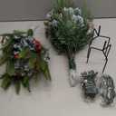 Artificial Christmas Tree for Outdoor Front Porch Decor, Real Touch Christmas Topiary, Realistic Potted Fake Faux Tree Plants for Indoor Garden Holiday Winter Decoration (19.6" Green)