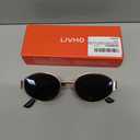 livho 2025 Trendy Oval Sunglasses - Stylish Polarized Shades for Everyday - Retro Metal Frames