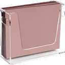Acrylic Hanging File Organizer, Letter Size Clear File Folder Holder with Handle, Portable Storage Organizer Box for Desk Home Office (No Assembly Required)