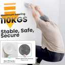 2 Pack Grab Bars for Bathtubs and Showers - 12 Inch Suction Grab Bars for Shower, Removable Handrails, Shower Handles for Elderly Suction and Seniors Safety Grip No Drilling Waterproof, Grey