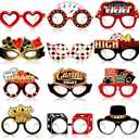 36 Paper Casino Night Glasses Casino Party Favors Paper Eyeglasses Poker Dice Sign Photo Booth Props Kit Las Vegas Game Night Birthday Decorations