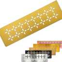 12 Inch Frosted Golden Aluminum Material Shower Niche Shelf Rectangular Bathroom Niche Shelf with Floral Design Fits Prefabricated Tile Niches 1 Pack