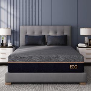 EGOHOME 12 Inch Twin Memory Foam Mattress for Back Pain, Cooling Copper Gel Bed in a Box, Foam Made in USA, CertiPUR-US Certified, Therapeutic Medium Firm, Daybed 38x75x12 Black