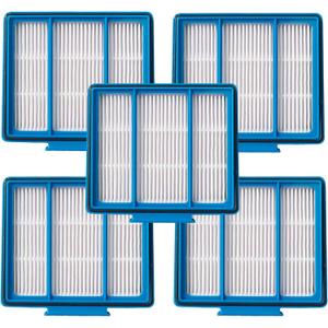 5-Pack Replacement HEPA Filter Compatible with Shark ION,IQ,EZ AI Series Vacuum AV2501AE RV1001AE AV910/911S/912S/915S AV753 RV100AE UR1000SR AV2001WD RV1001 AV752 AV2820S Part Fit # RVFFK950 (5) (BLUE)
