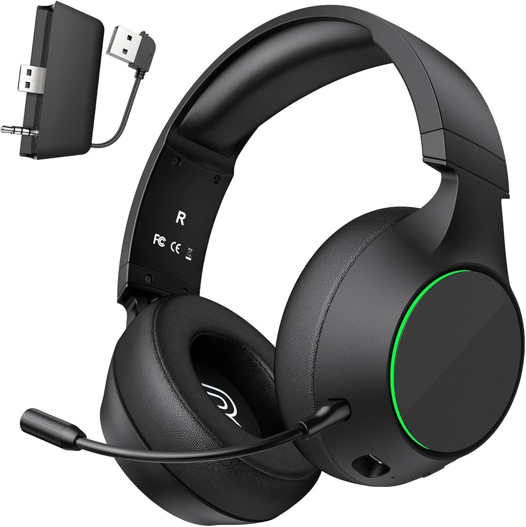 X4 Wireless Gaming Headset for Xbox Series X|S, Xbox One, PS5, PS4, PC, Mac, Switch, 2.4GHz Gaming Headphones with Bluetooth 5.3, 70H Battery, ENC Noise Canceling Mic, Low Latency (Black)