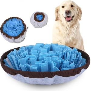 Snuffle Mat for Dogs - Adjustable Interactive Puzzle Toy for Large & Small Breed Slow Feeder for Mental Stimulation & Stress Relief Encourages Natural Foraging Ideal for Indoor & Outdoor Use (Blue)