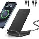 20W Fast Wireless Charger,Wireless Charging Stand Compatible with iPhone 16,16 Pro,15,14,13,12,11 Series/X/XS,Phone Charger for Galaxy S25/S24/S23/Note,Pixel/LG (No Plug) (Black)
