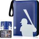 Baseball Card Binder,2024-2025 Sports Trading Card with Sleeves Holder Album,400 Pockets Baseball Card Holder Sheets Display Storage Protectors for Collectors Boys and Girls Gift, Blue