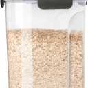 Komzon Rice Container, Airtight Rice Storage Container 10lb, Cereal Containers Storage, BPA Free Food Dispenser with Pouring Spout Handle for Flour Pasta Grain, Pet Dog Cat Bird Food Storage Container