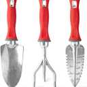 Garden Weasel 3-Piece Hand Tool Combo Set | Trowel, Transplanter and Cultivator | Heavy Duty Lawn and Garden Set, Digging, Planting, and Weeding | 91370-Q | Gift for Mom, Idea