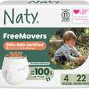 Naty FreeMovers Pull Up Training Pants for Sensitive Skin | Hypoallergenic Potty Training Underwear | Absorbent & Leak-Proof for Toddler | Soft, Unscented| Size 4, 2T3T (1833 lbs), 22 Count