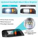 10L0L Deluxe Golf Cart Light Kit for EZGO TXT 1996-2013 12V-48V, Headlight Taillight with RGB Daytime Running Lamp Low High Beam Turn Signal Brake Pad Hazard Light