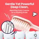 2 x SANGSI Embossed Bristle Toothbrush, Soft Toothbrushes for Adults - Sensitive Teeth and Gums Care - Perfect Travel Essentials  Bubble Bubble Romantic Pack of 4
