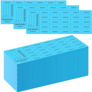 Kosiz 1000 Sheet 25 Bid Raffle Tickets Chinese Auction Tickets Sheets Auction Fundraiser Ticket Numbered with Name and Phone Number Per Sheet Raffle Tags for Silent Auction (Lake Blue)