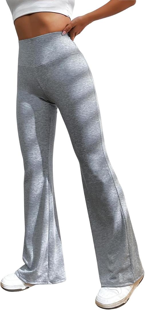 SOLY HUX Women's Flare Leggings High Waisted Sweatpants Bell Bottoms Bootcut Yoga Pants (XS)