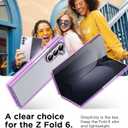 AICase for Samsung Galaxy Z Fold 6 5G Case 2024,Crystal Clear Luxury Plating Hard PC Transparent Slim Thin Cover,Anti-Scratch Shockproof Protective Case for Galaxy Z Fold 6_3