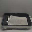 Stainless Steel Litter Box | XL Enclosed Cat Litter Boxes with Lid for Big Cats | High Sided, Anti-Urine Leakage | Non-Stick Bottom & Includes Litter Mat & Metal Scoop (Dark Gray)