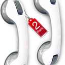 2 Pack Grab Bars for Bathtubs & Showers - Strong Suction Shower Handle, Safety Grab Bars for Seniors & Handicap, Elderly Accessories