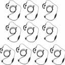 abcGoodefg 1 Pin 2.5MM Walkie Talkie Earpiece with Mic, G Shape Ear Piece for Police Radios Law Enforcement Compatible with Motorola MH230R MH230TPR MR350R MS350R (10 Pack)