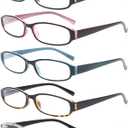 NORPERWIS Reading Glasses 5 Pairs Spring Hinge Comfort Fashion Quality Readers for Men and Women