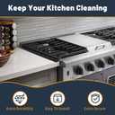 SZJHXIN Stove Gap Covers Stainless Steel, Adjustable 13.8-27.5 In(2 Pack), Heat Resistant, Gas Stove Side Gap Protector (Matte Black)